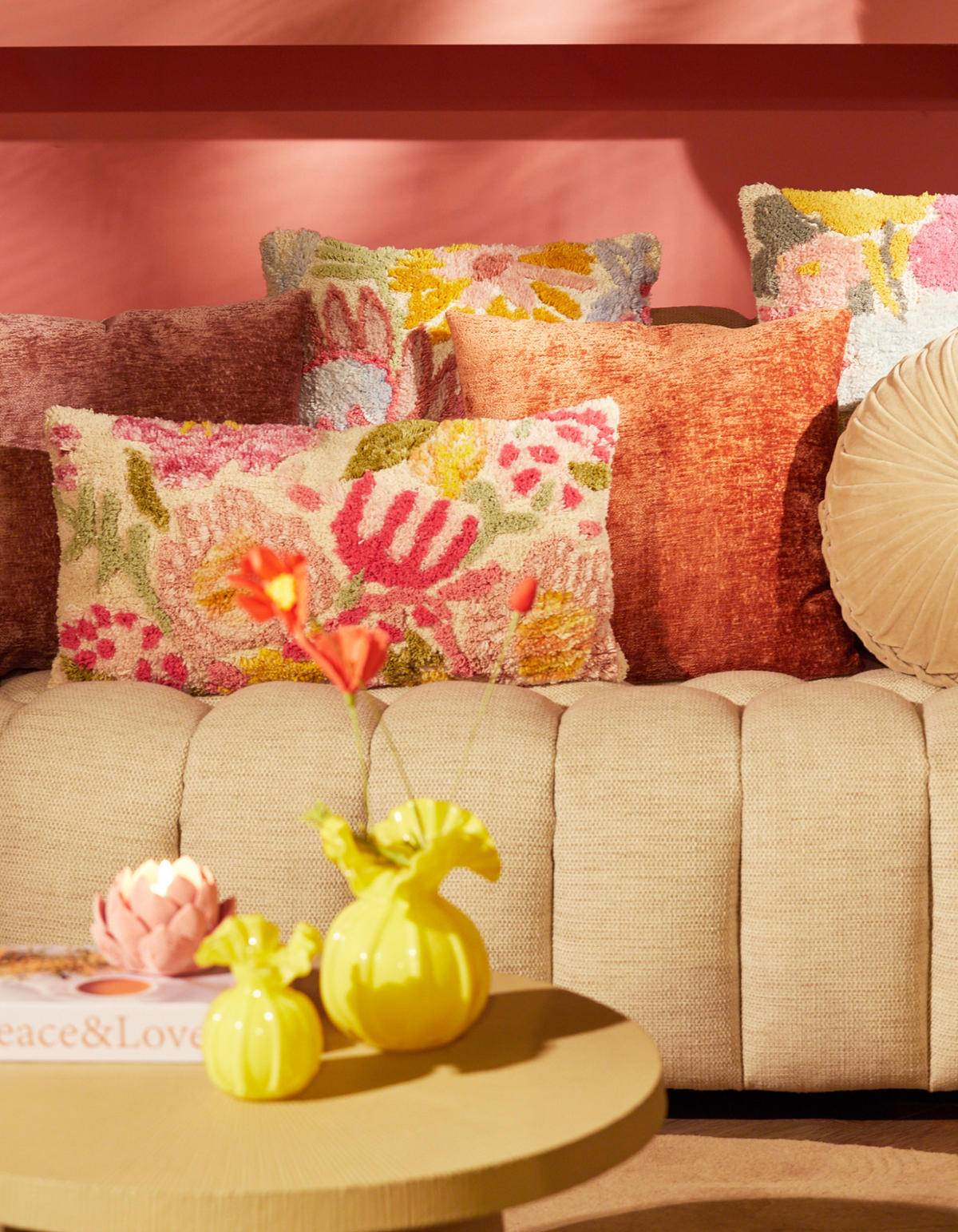 DEKOKISSEN Lea Multicolor 60/30/10 cm - Multicolor, Textil (30/60cm) - Light & Living