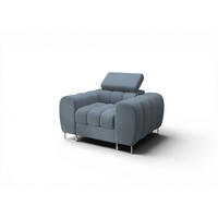 SESSEL Bastien In Stoff Aragon - Blau, Holzwerkstoff/Textil (115/95/97cm) - Fun Möbel