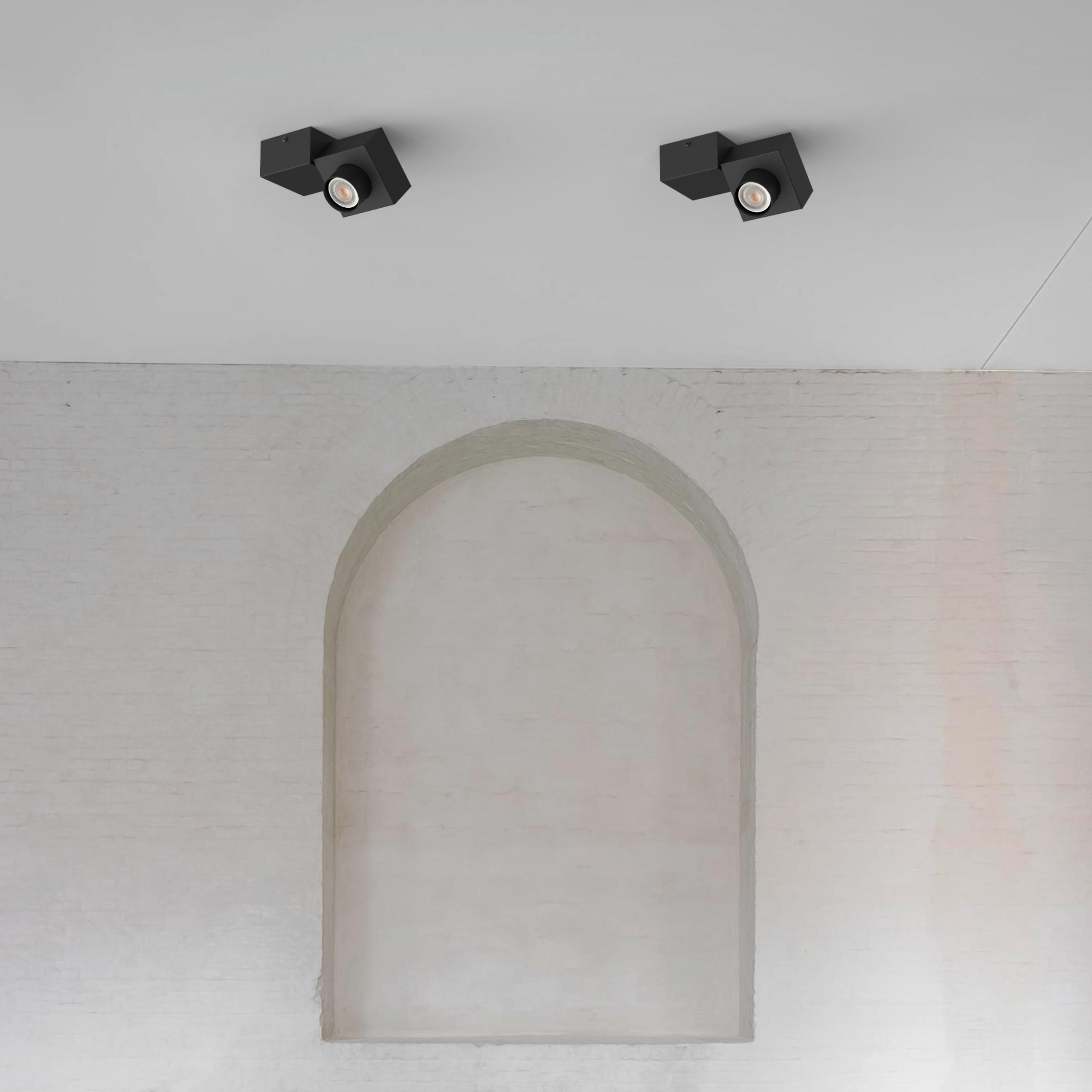 DECKENLEUCHTE - Schwarz, Metall (14/20/10cm) - Lumicom