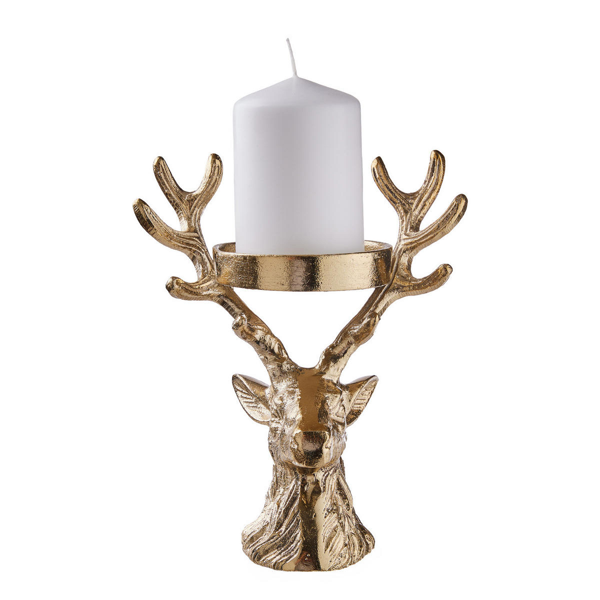 STUMPENKERZENHALTER Oh My Deer - Goldfarben, Metall (11/21/18cm) - Butlers