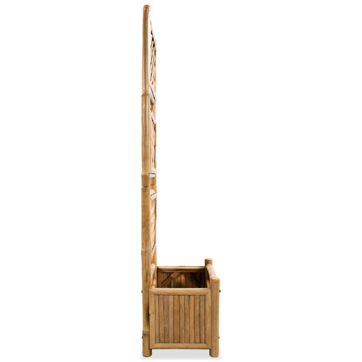 PFLANZENBEHÄLTER mit Spalier Bambus 40 cm - Braun, Holz (40/135/30cm) - furnicato