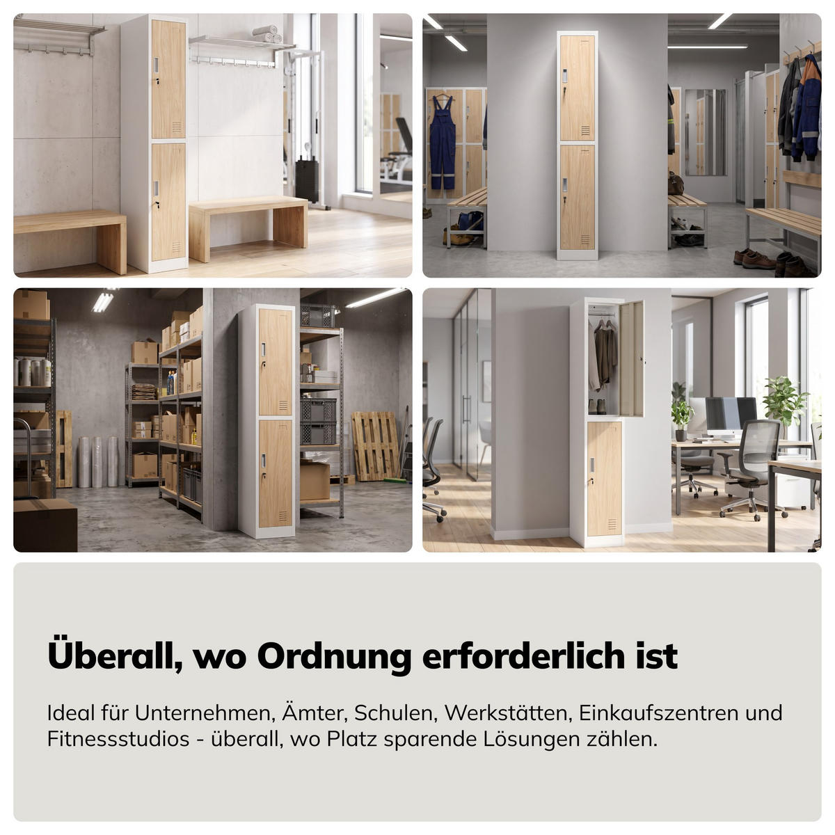 ARBEITSSCHUTZ-KLEIDERSCHRANK IGOR 1 Plus 185 × 32 × 45 cm - Sonoma Eiche, Metall (32/185/45cm) - Jan Nowak