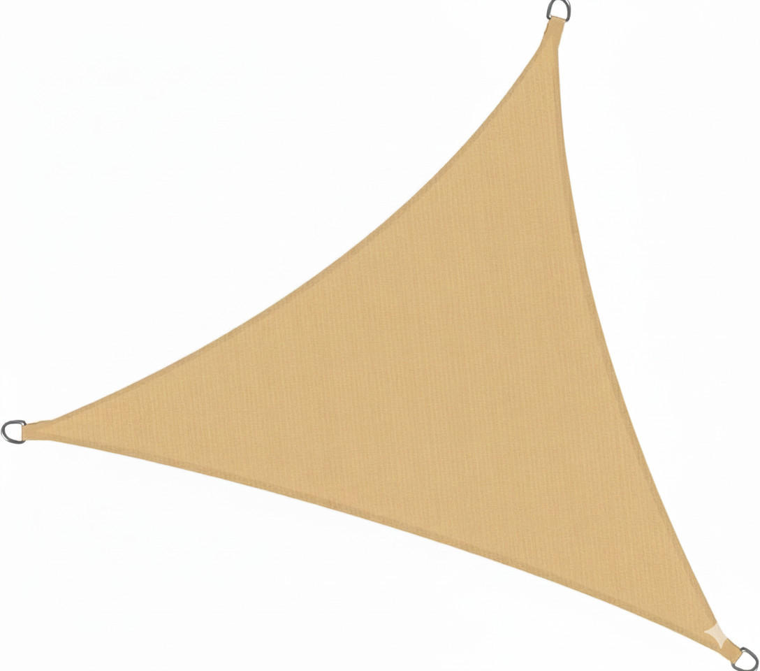 SONNENSEGEL SolVision HS9 300x300x300cm dreieckig Sand HDPE - Sandfarben, Kunststoff (300/300cm) - Sol Royal