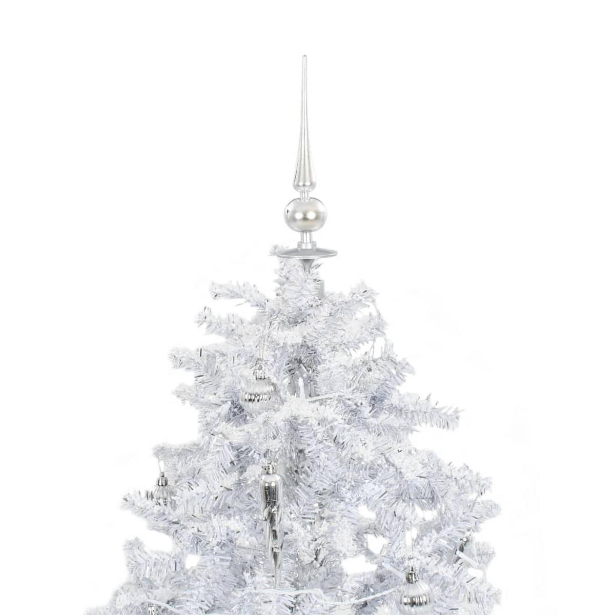WEIHNACHTSBAUM Schneiender Mit Schirmfuss Weiss 140 Cm - Weiß, Kunststoff (140cm) - vidaXL