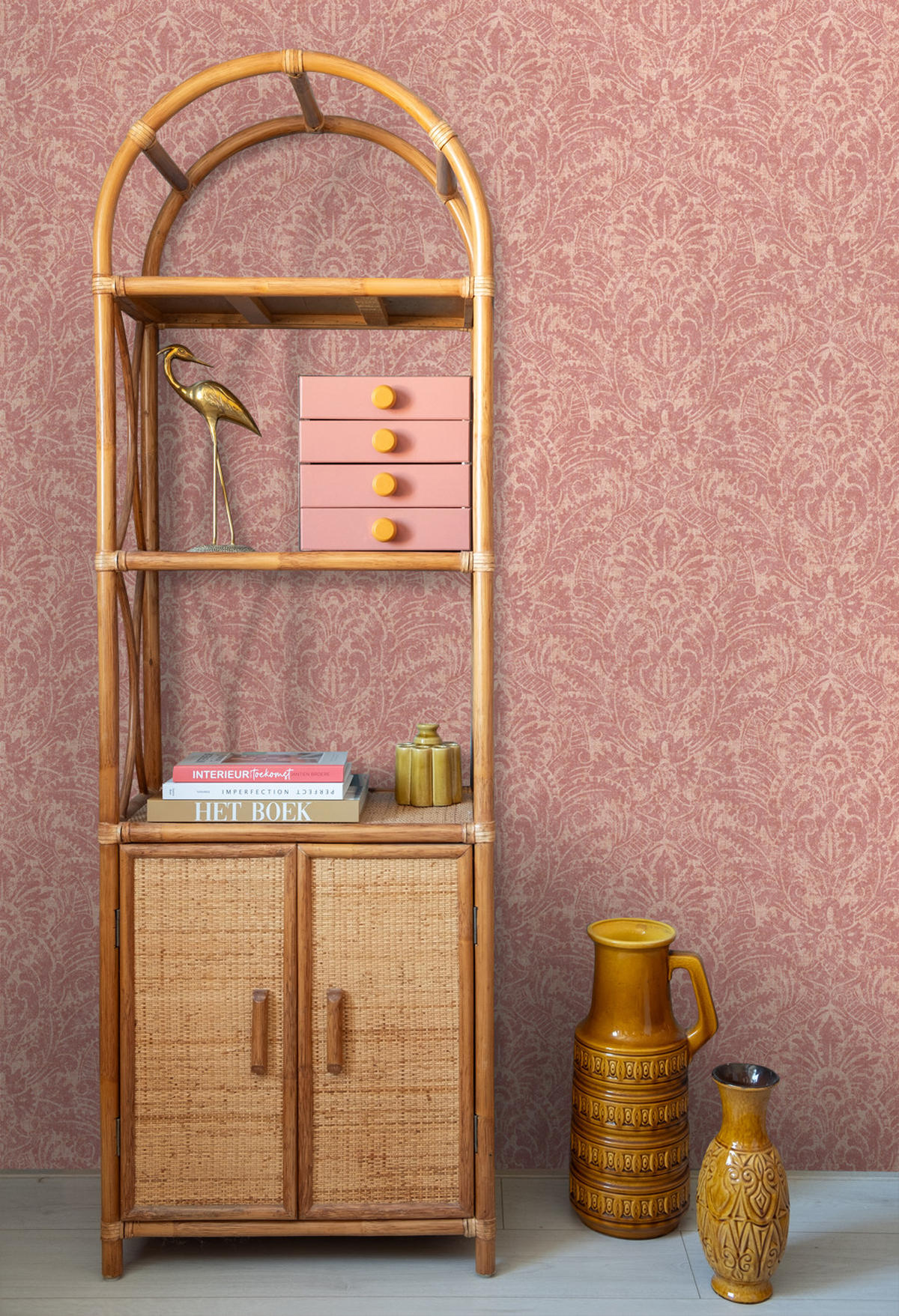 TAPETE Ornamente 50 x 900 cm - Pink, Papier (50/900cm) - ESTAhome
