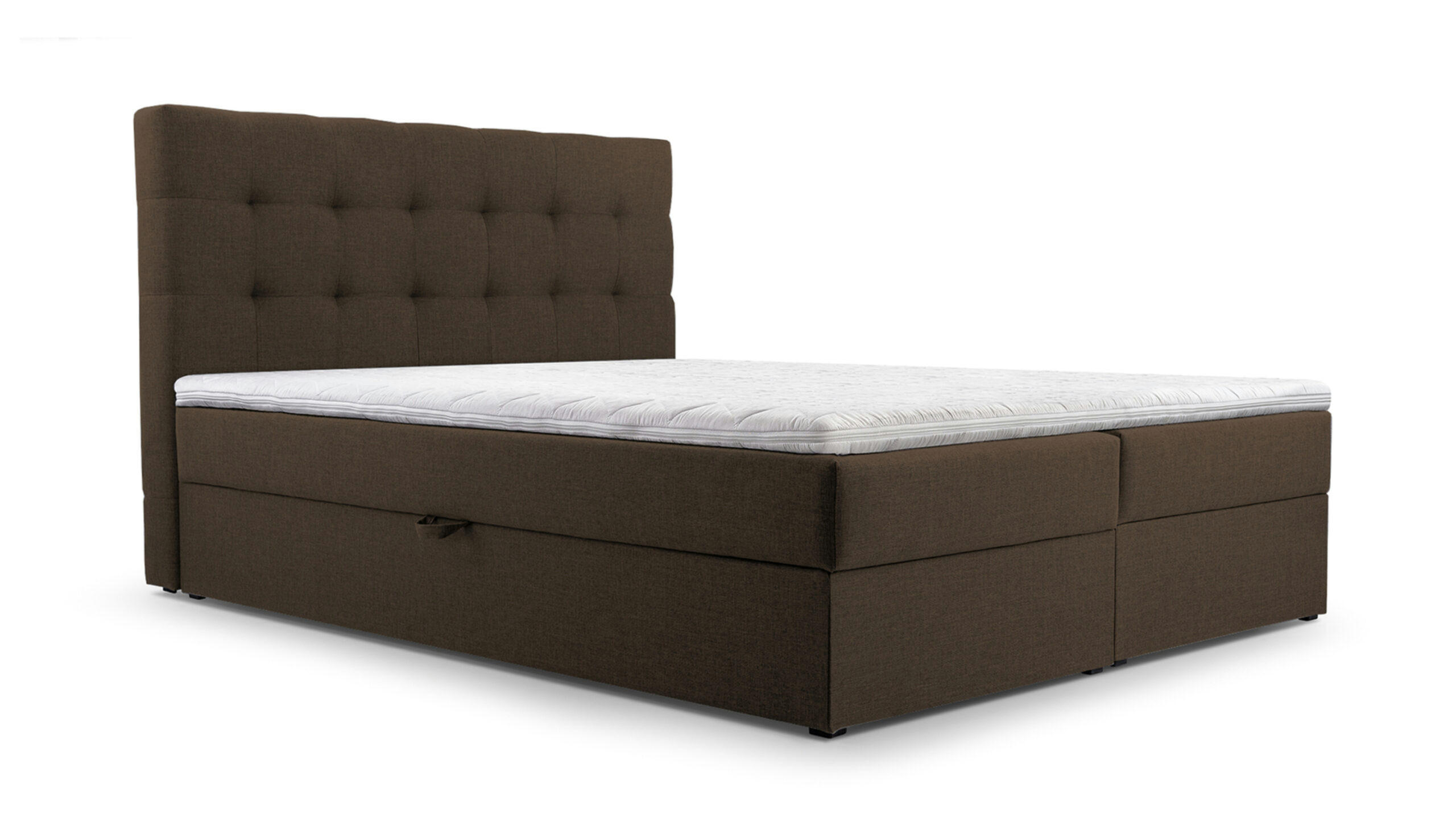 BETT - Boxspringbett 180x200 - 05 Hugo 24 - Braun - Braun, Holz (180/200cm) - Möblo