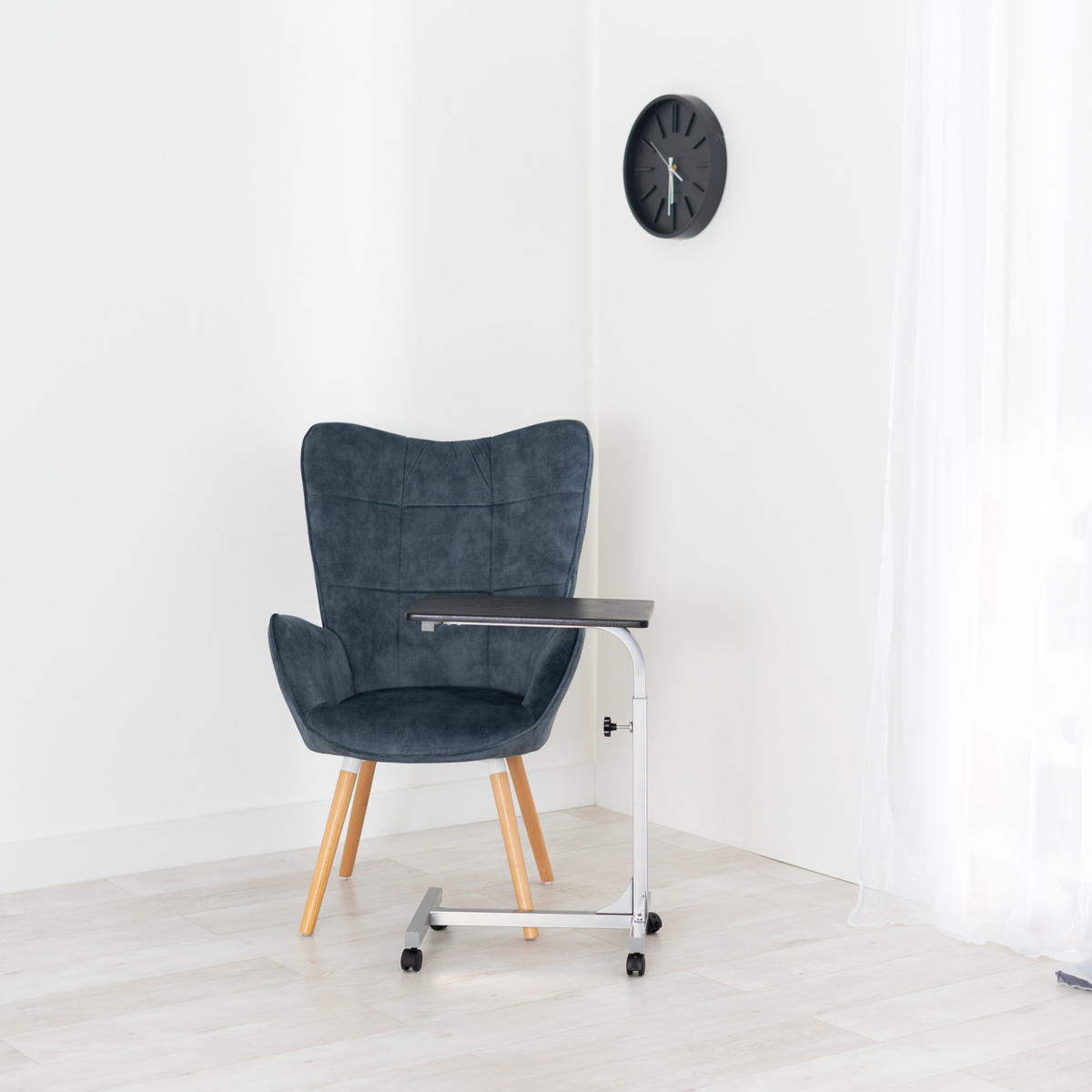 BEISTELLTISCH in Metall - Schwarz, Metall (79/48/37cm) - Meubles Cosy