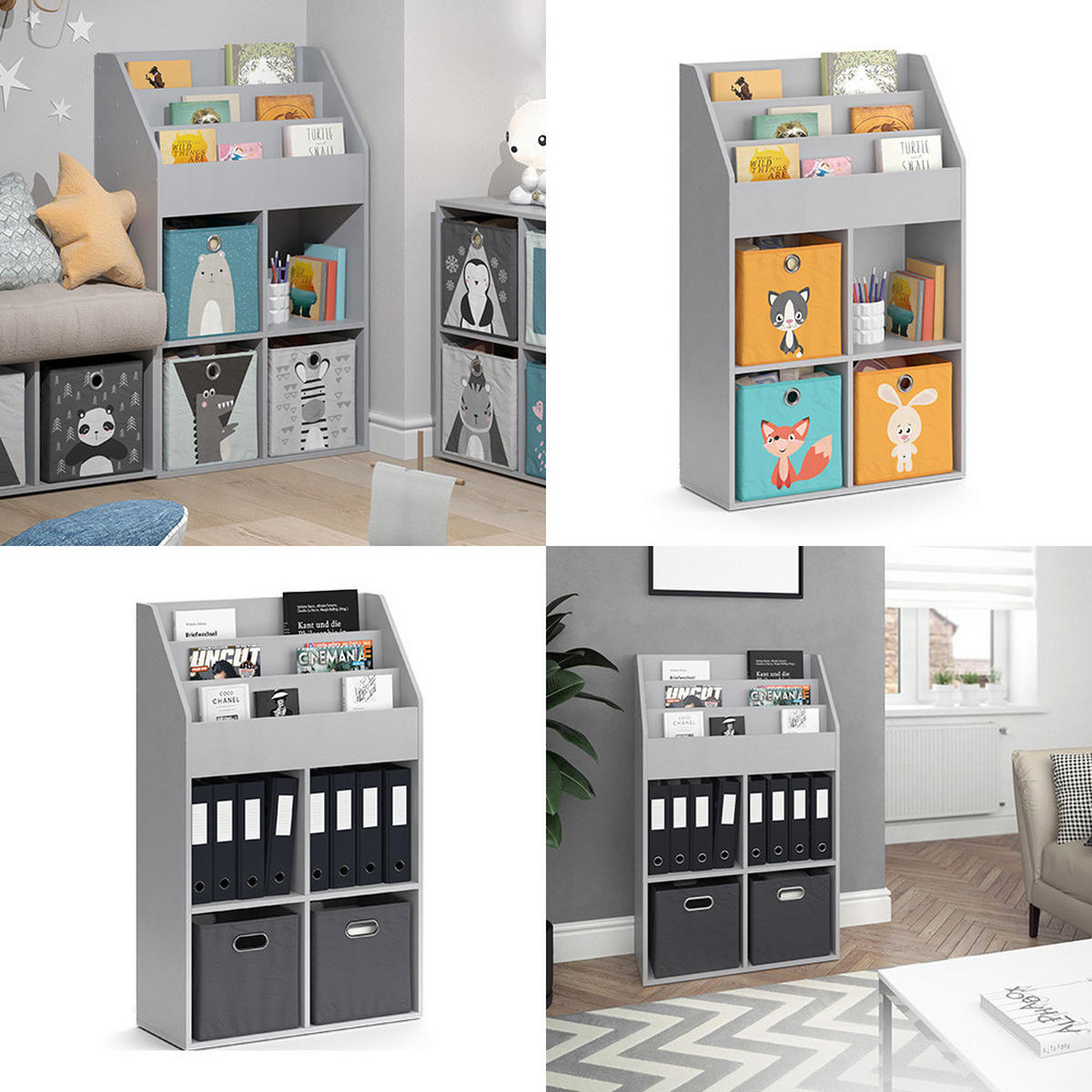 DĚTSKÁ POLIČKA Luigi Šedá - šedá, kompozitní dřevo (72/114.2/31.2cm) - Vicco