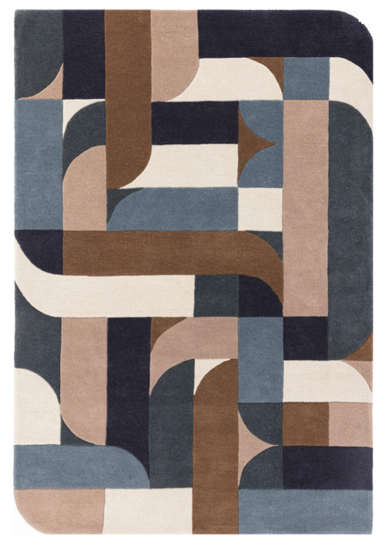 TEPPICH modern handgetuftet JINGA Blau 160 x 230 cm - Blau, Naturmaterialien (160/230cm) - Novatrend