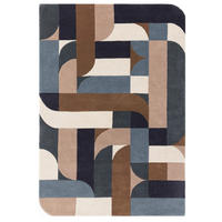 TEPPICH modern handgetuftet JINGA Blau 160 x 230 cm - Blau, Naturmaterialien (160/230cm) - Novatrend