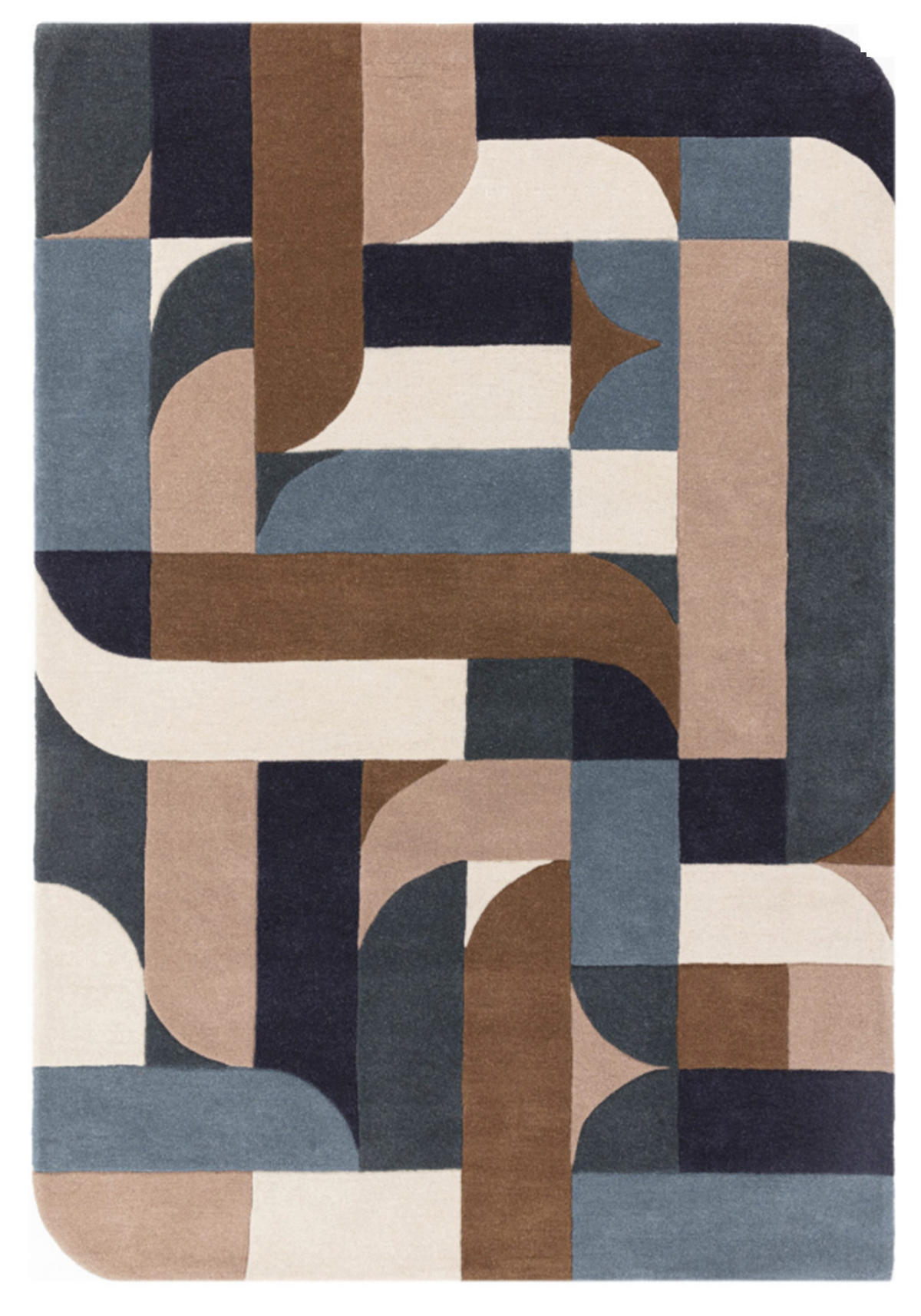 TEPPICH modern handgetuftet JINGA Blau 160 x 230 cm - Blau, Naturmaterialien (160/230cm) - Novatrend