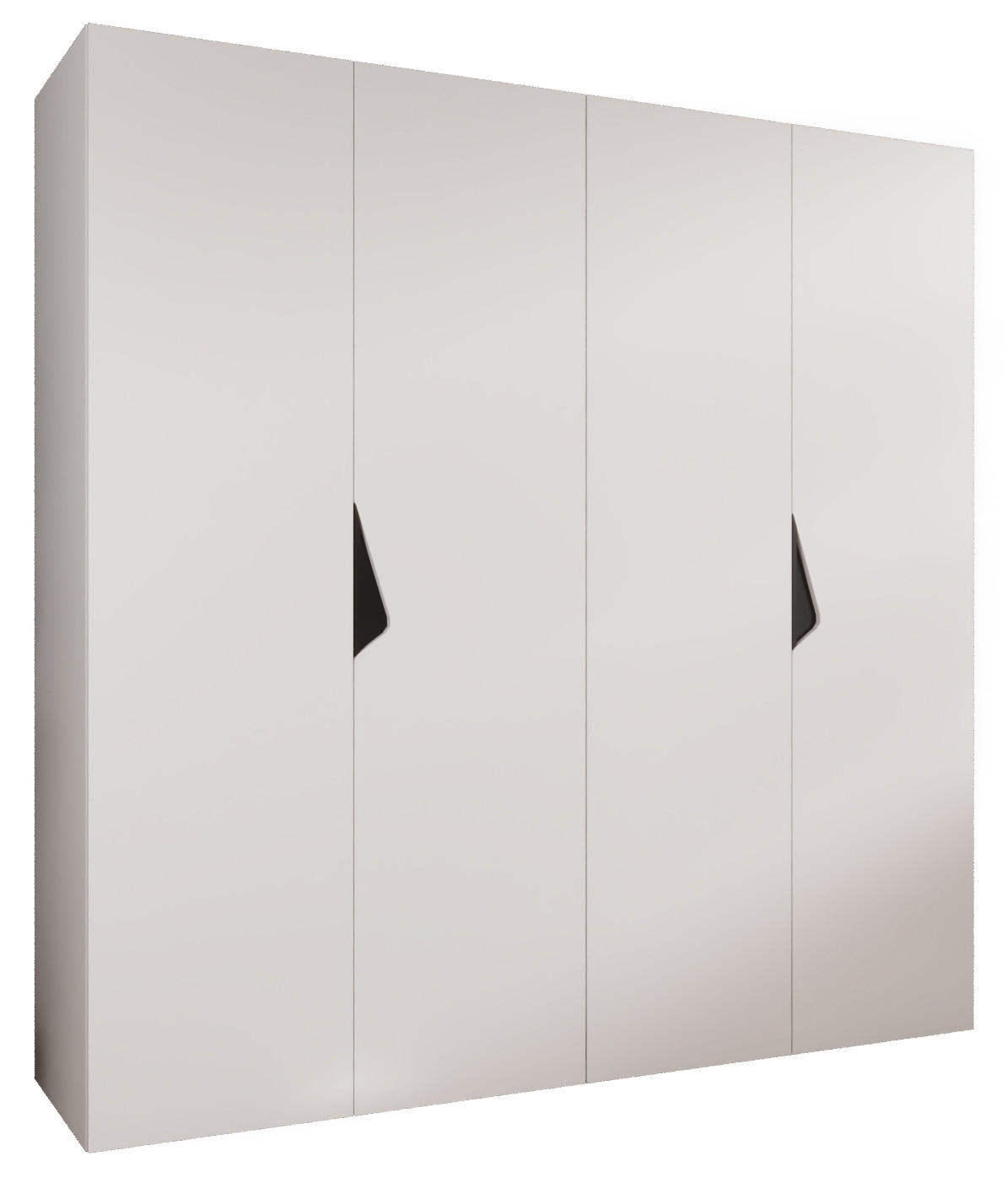 DREHTÜRENSCHRANK 202/200/52 4-türig - Schwarz/Weiß, Holz/Metall (200/202/52cm) - Abiks Möbel