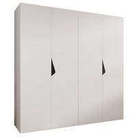 DREHTÜRENSCHRANK 202/200/52 4-türig - Schwarz/Weiß, Holz/Metall (200/202/52cm) - Abiks Möbel