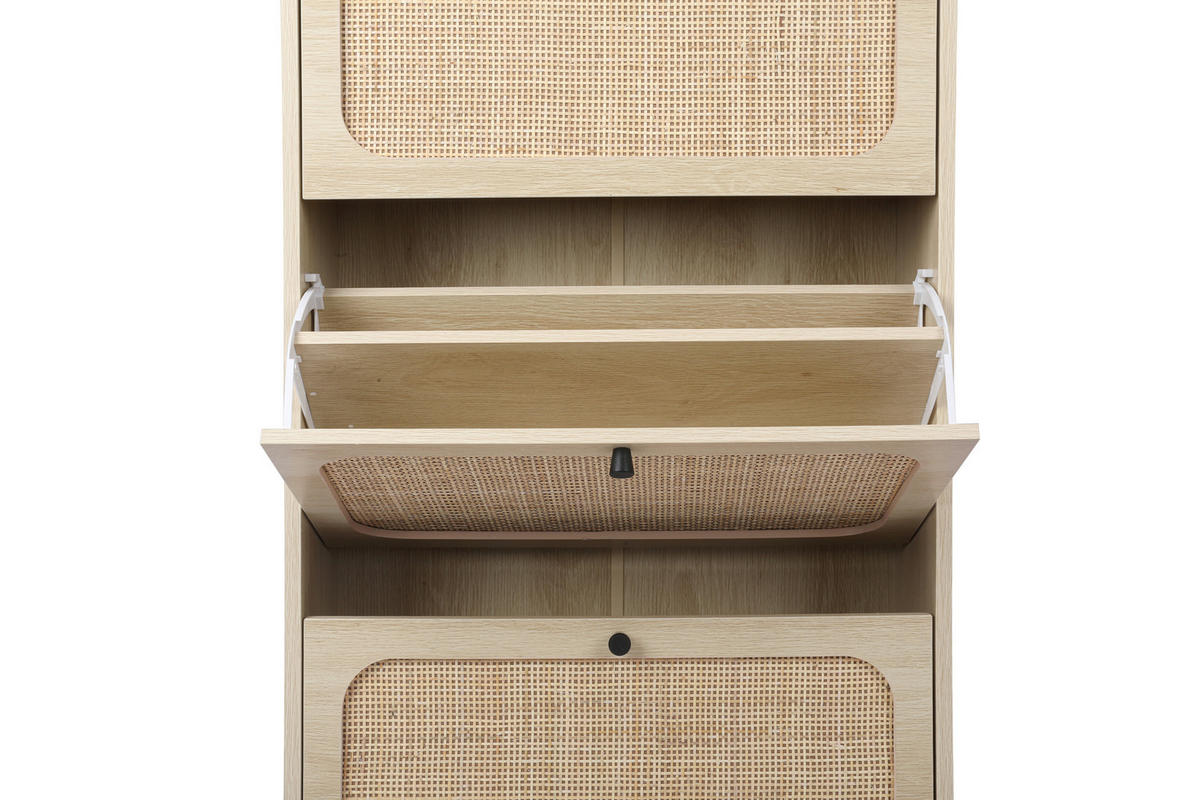 SCHUHSCHRANK Braun 60/23,5/124 cm - Braun, Holzwerkstoff (23.5/124/60cm) - Urban Meuble