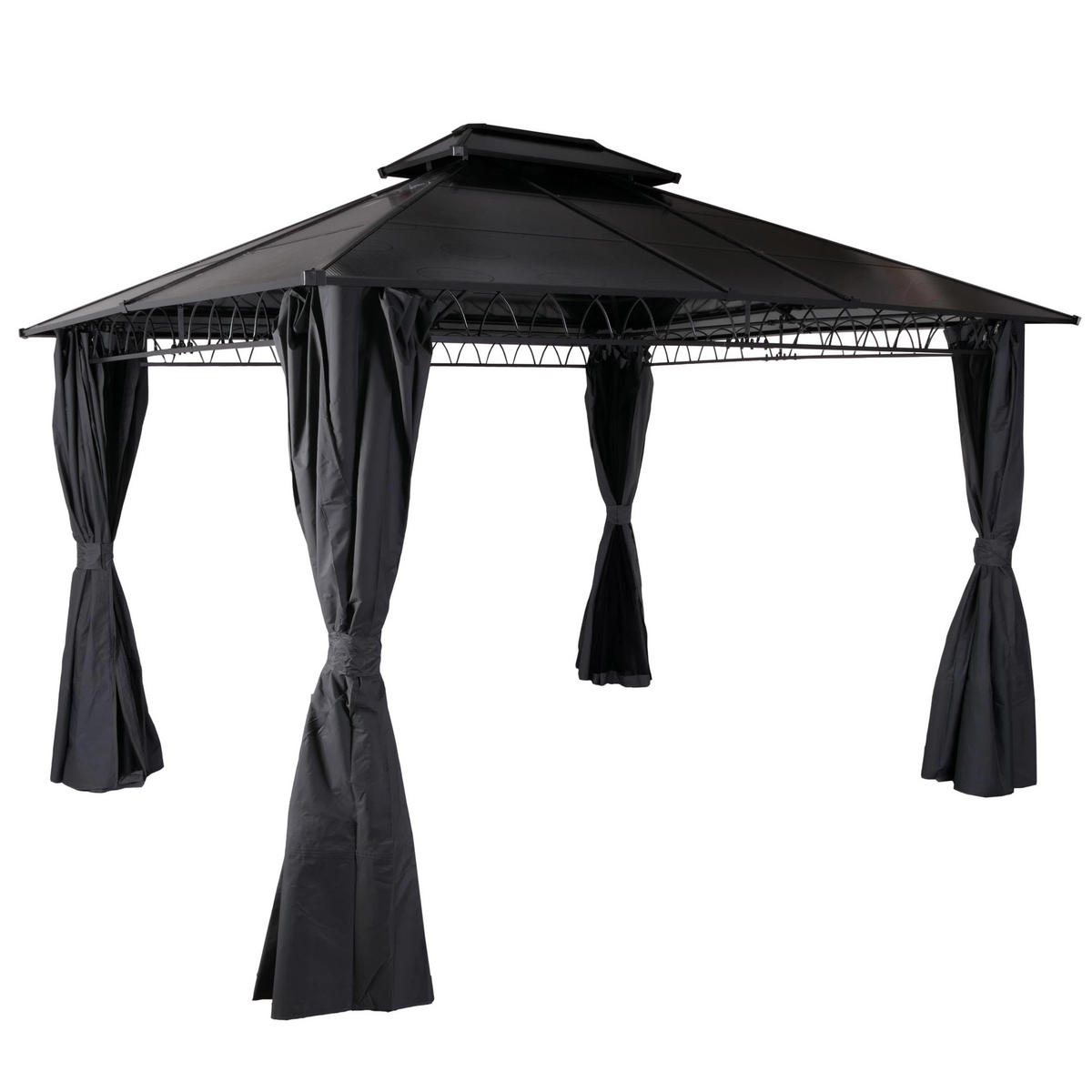 HARDTOP PERGOLA Grau - Grau, Textil (360/290/300cm) - MCW