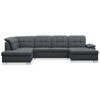 WOHNLANDSCHAFT Jamaal Dunkelgrau rechtsseitig - Dunkelgrau/Schwarz, Textil (330/106/212cm) - Selsey