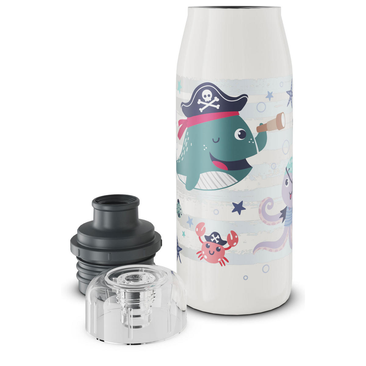 ISOLIER-TRINKFLASCHE KIDS ISO BOTTLE brave pirates 350 ml - Weiß/Grün, Metall (0.35L) - Alfi