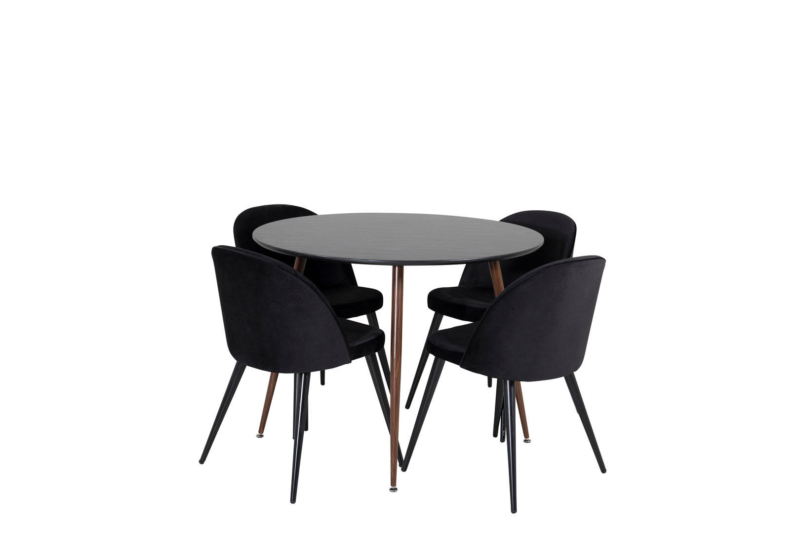 TISCHGRUPPE Schwarz - Schwarz, Holzwerkstoff (100/75/100cm) - ebuy24