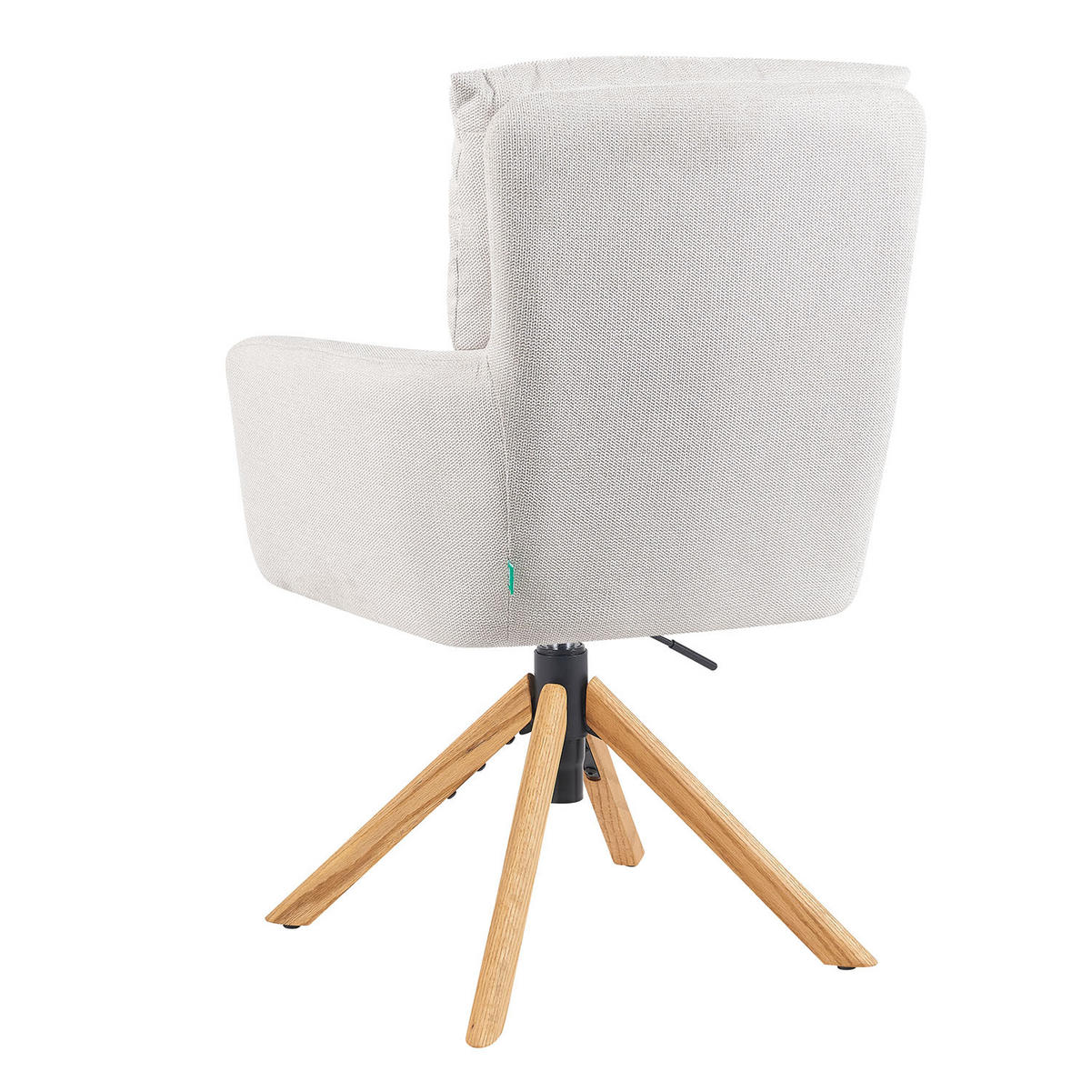BÜROSTUHL Mika-Tesa - Honigeiche/Creme, Eichenholz/Holz (59/95/66cm) - DUBI Möbel