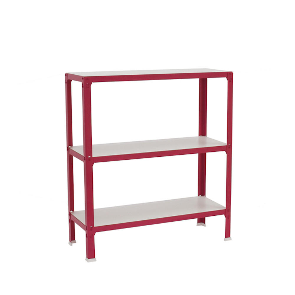 WOHNREGAL LIVING KOALA WOOD mit 3 Fachböden | HxBxT 90x80x30cm | Fachlast 150kg | Rosa/Weiß - Rosa, Metall (80/90/30cm) - PROREGAL