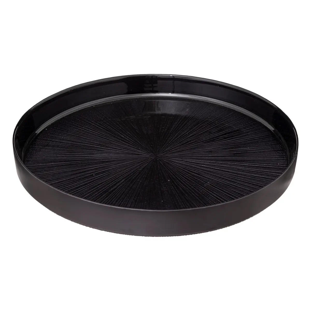 SERVIERGESCHIRR mit Tablett Astra Schwarz 34/34/5 cm - Schwarz, Glas (34/5/34cm) - Secret de Gourmet