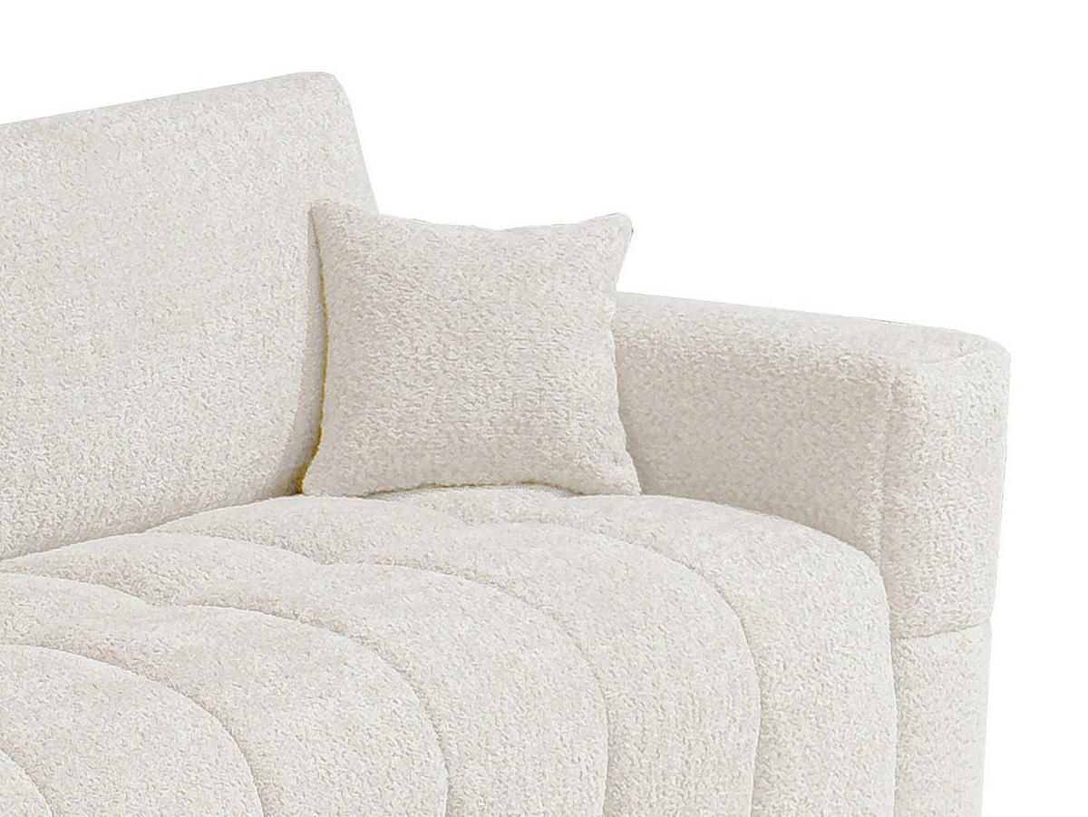 SCHLAFSOFA - 3 Personen - stoff - gebrochenes weiß Issoro - Weiß, Textil (215/90/105cm) - Vente-Unique