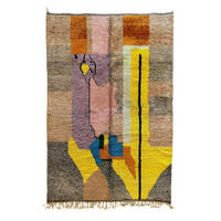 BERBERTEPPICH abstrakt aus Wolle 140x 200 cm - Multicolor, Naturmaterialien (140/200cm) - AFK Living