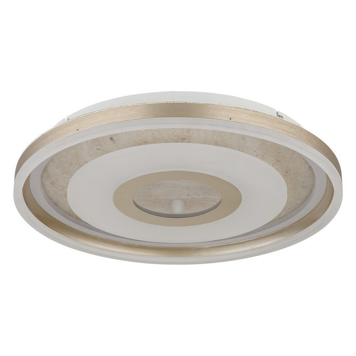 DECKENLEUCHTE CARDENAS, LED, Travertin - Champagner, Glas (50/50/7.5cm) - Globo Lighting