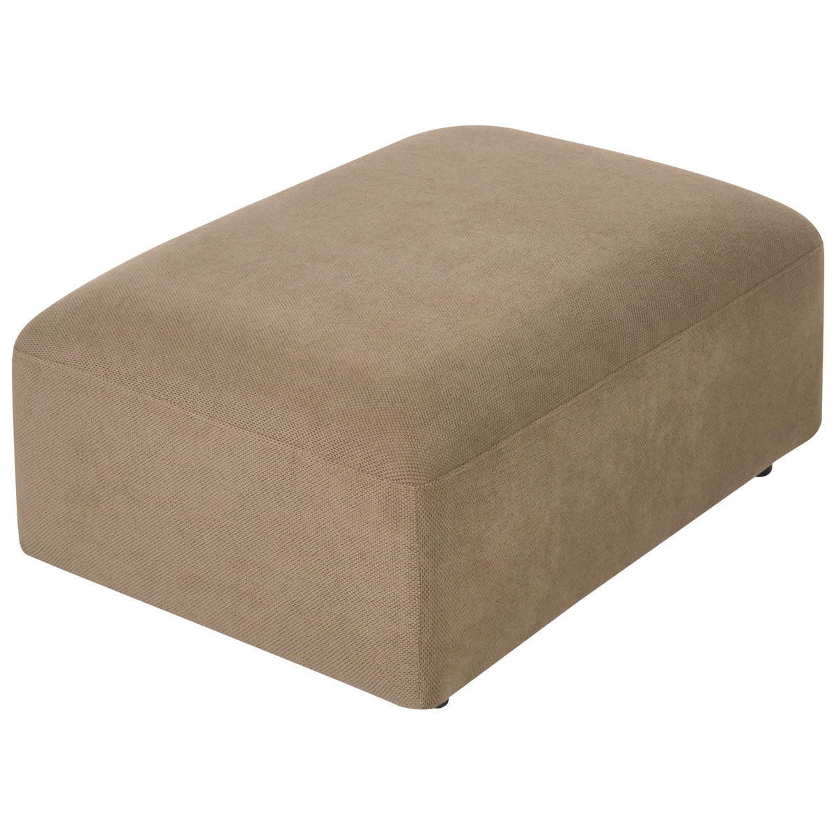 OTTOMANE Stoff Braun Hede - Braun, Textil (91/41/61cm) - Beliani