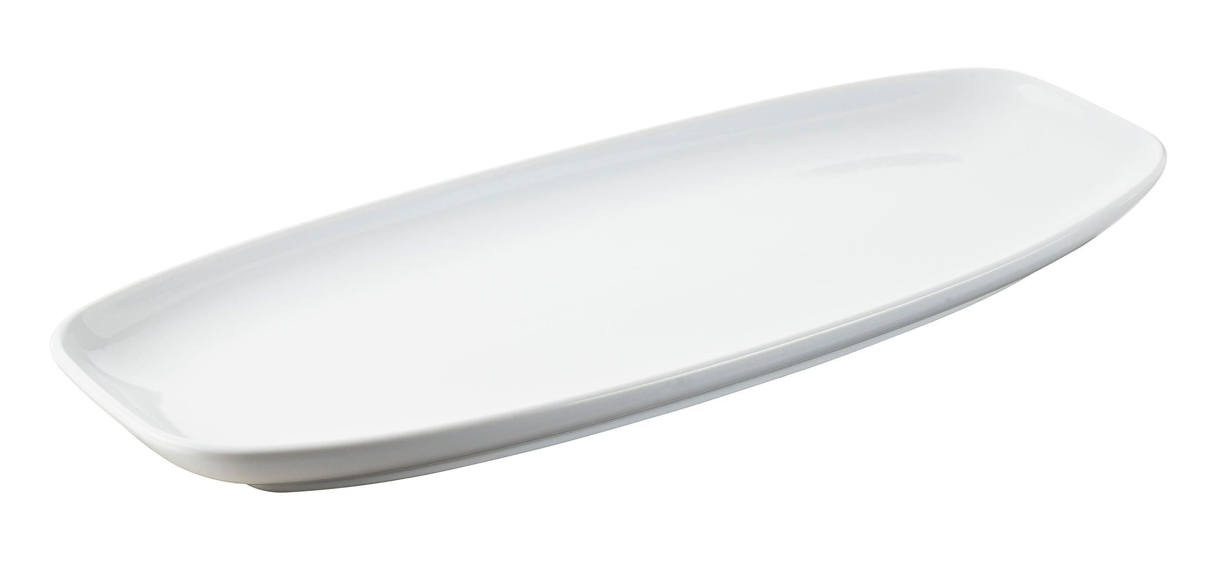 SERVIERPLATTE CLUB 36 cm x 15 cm Weiss - Weiß, Keramik (15/2.9/36cm) - Revol Porcelaine France