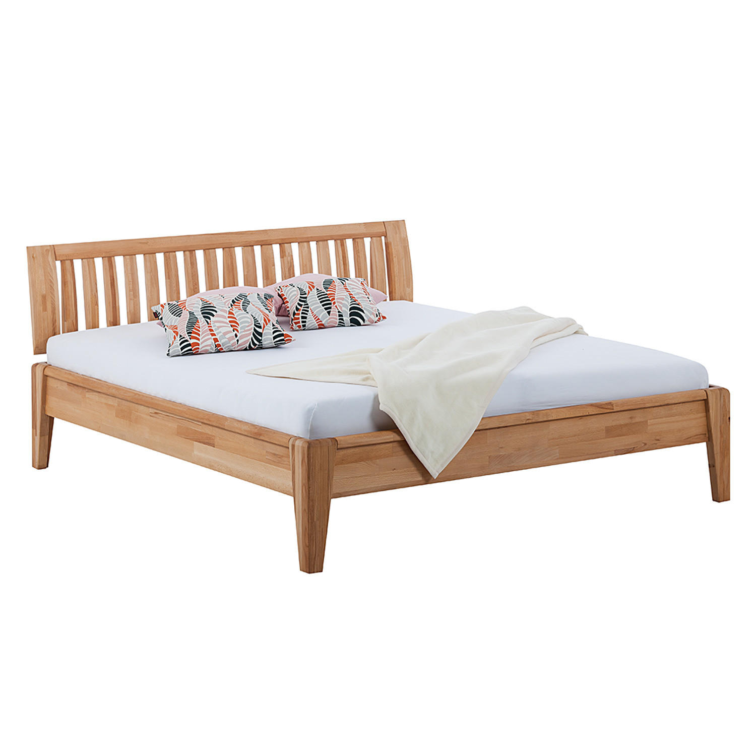BETT - Massivholz - Kernbuche, Holz (160/200cm) - home24