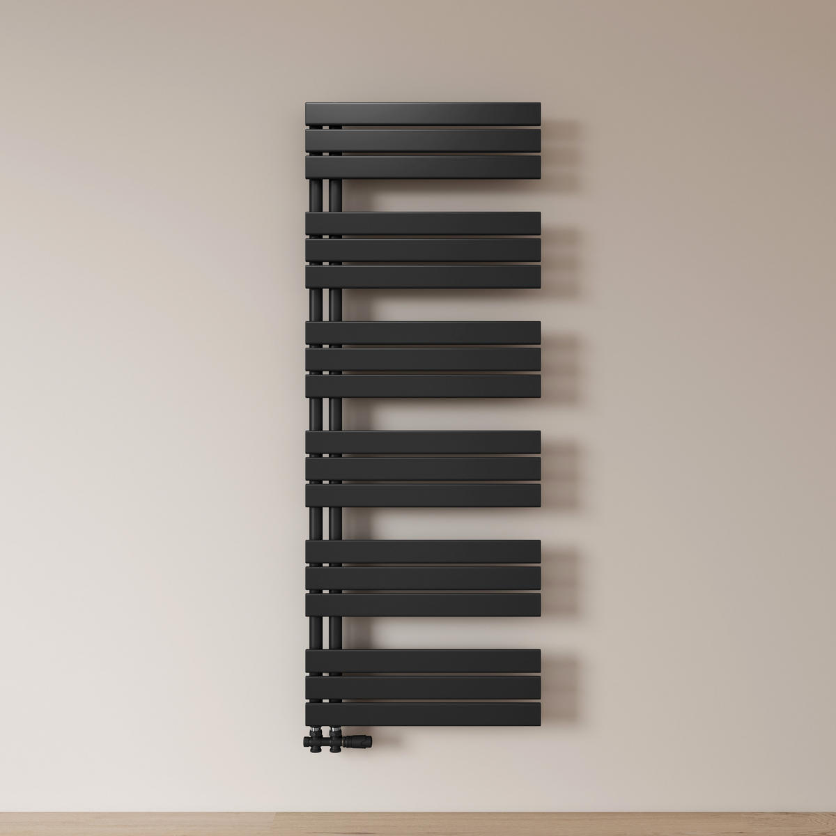 HEIZKÖRPER wasserführend Schwarz 159,9/60/5,9 cm - Schwarz, Metall (60/159.9/5.9cm) - EMKE