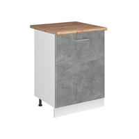 KUCHYNSKÁ SPODNÁ SKRINKA R-Line, betón/biely, 60 cm s 1 dverami Goldkraft tammi työtaso - sivá/biela, kompozitné drevo (60/81.6/60cm) - Vicco