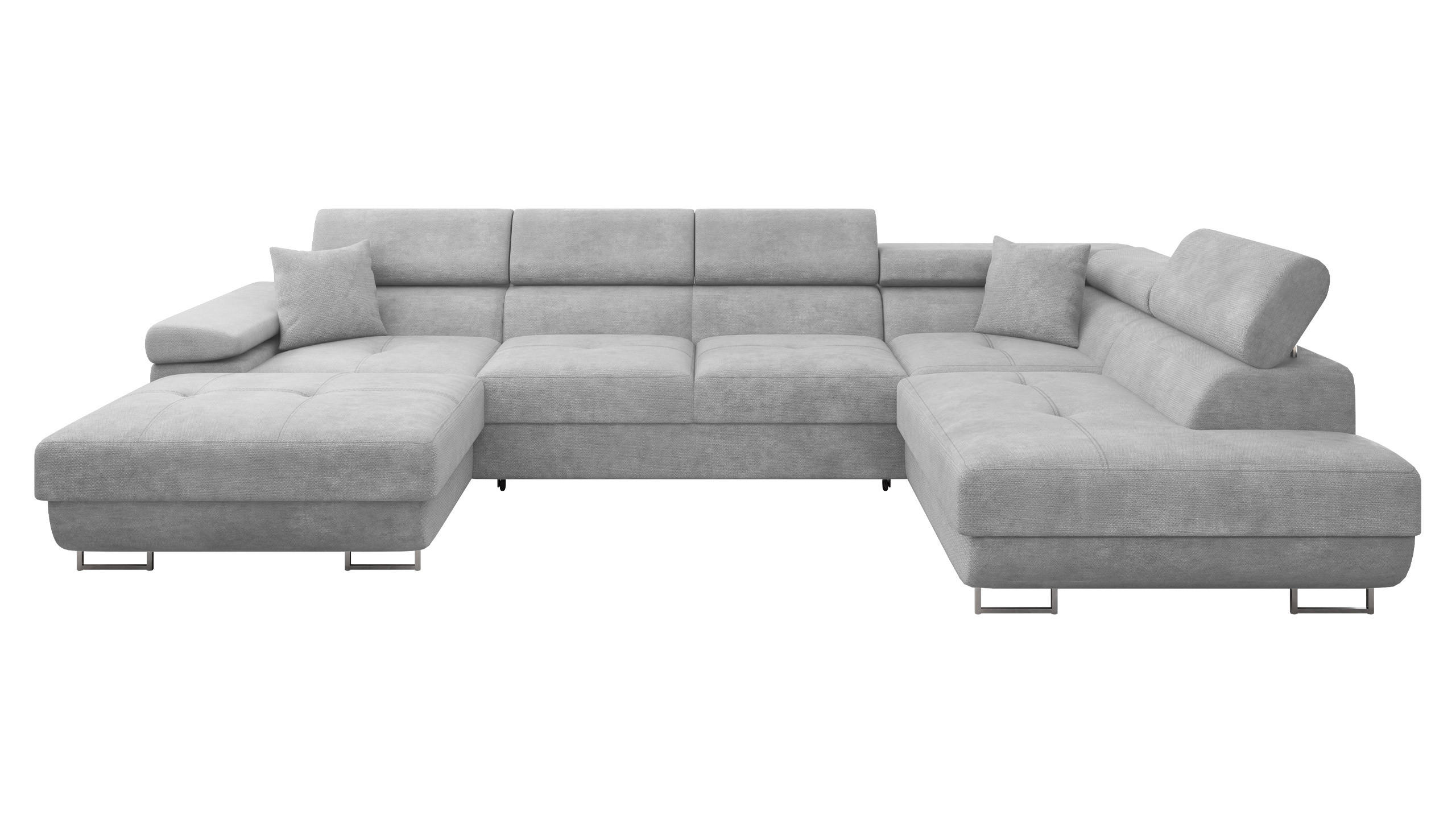 WOHNLANDSCHAFT Torezio Bis, Seite: Rechts - Greige, Holz/Textil (346/90/203cm) - MIRJAN24