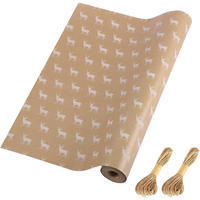 GESCHENKPAPIER Rolle Elch Design 43 cm x 15 m - Braun, Papier (44/43/44cm)