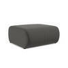 POUF Samt Stoff Grau - Dunkelgrau/Schwarz, Kunststoff/Textil (94/40/89cm) - Makamii