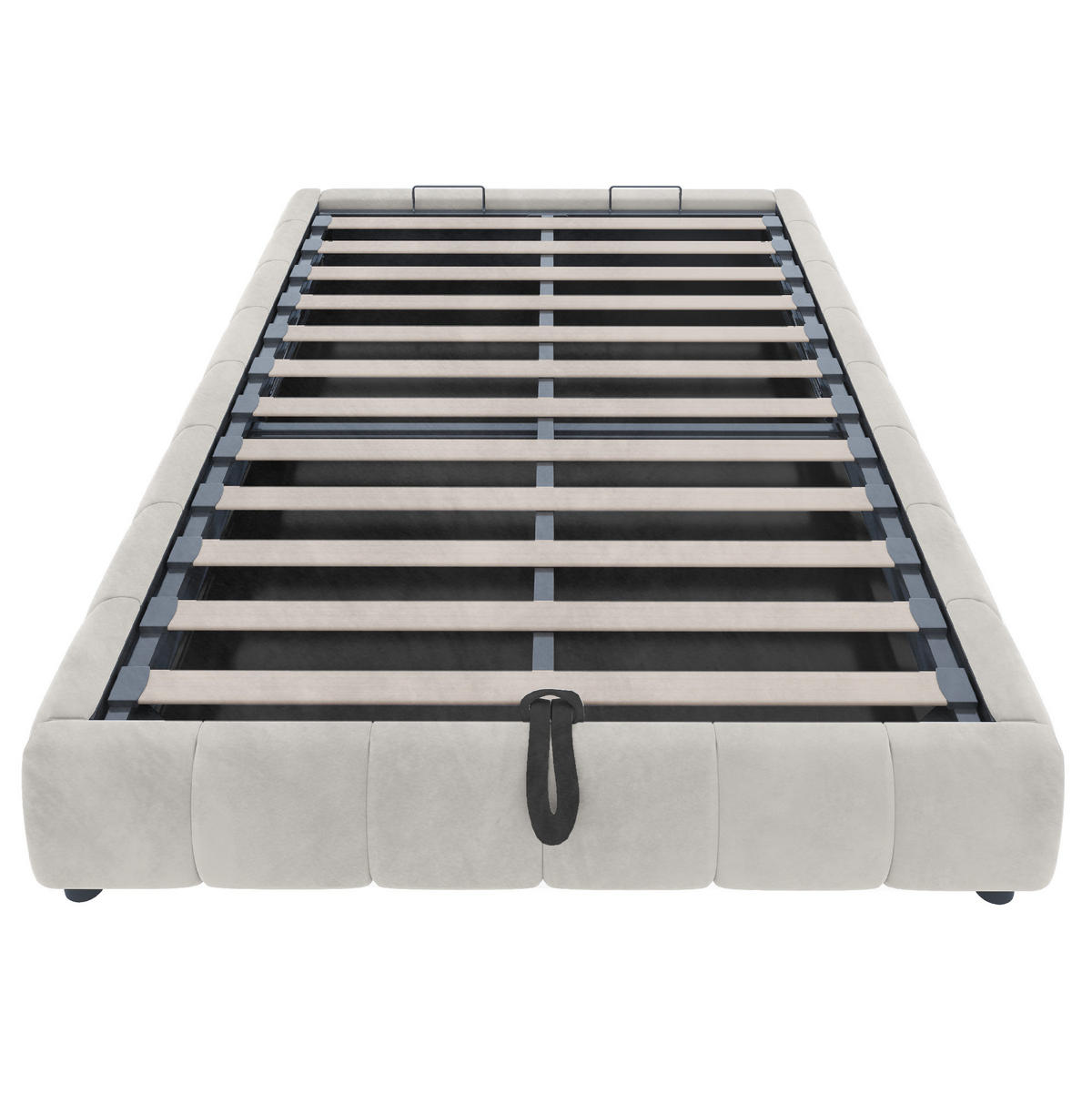 POLSTERBETT mit Stauraum und LED 140x200 cm Beige - Beige, Metall (140/200cm) - Beauniv