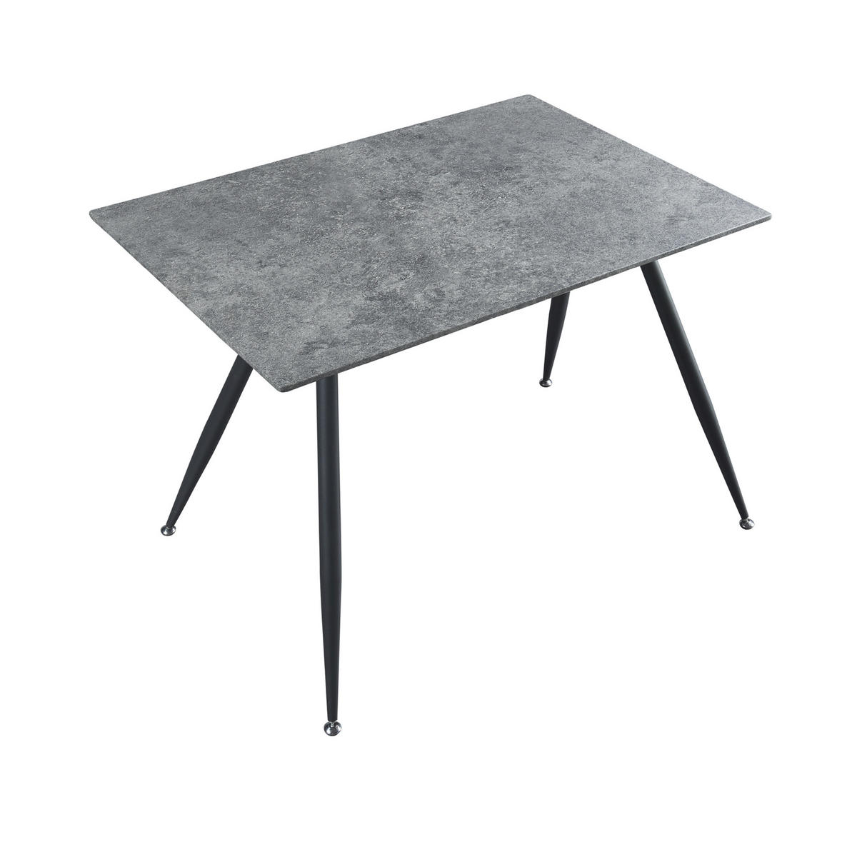 ESSTISCH Fitjar - Schwarz/Grau, Holzwerkstoff/Metall (70/120/75cm) - [en.casa]