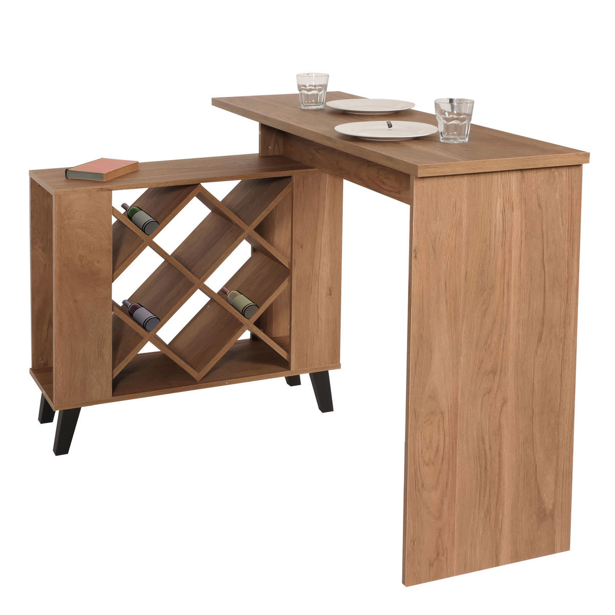 BARTISCH rechteck Braun - Braun, Holz (120/93/98cm) - MCW
