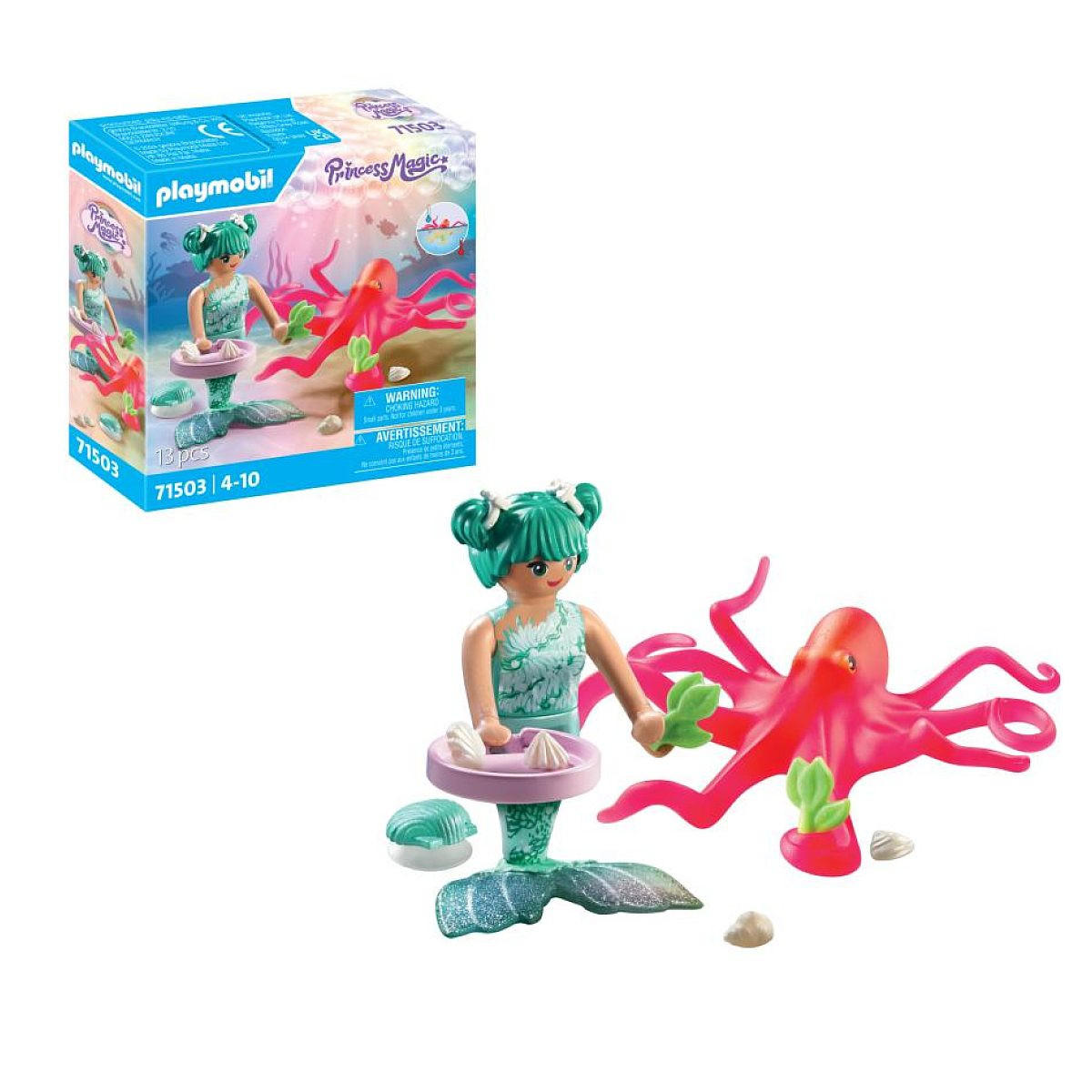 SPIELSET mit Oktopus - Blau, Kunststoff (4/14/14cm) - Playmobil
