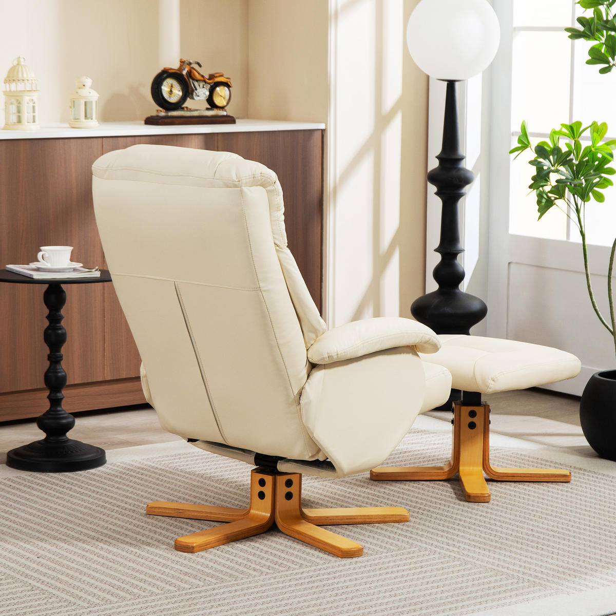 RELAXSESSEL DE-17399 Crème - Creme, Metall (68/94/85cm) - ComfortXL