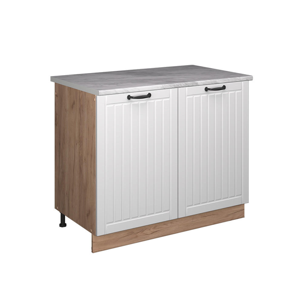 Vicco SKŘÍŇKA POD DŘEZ Fame-Line, Bílý venkovský dům/Zlatý mocný dub, 100 cm, PD Mramor
