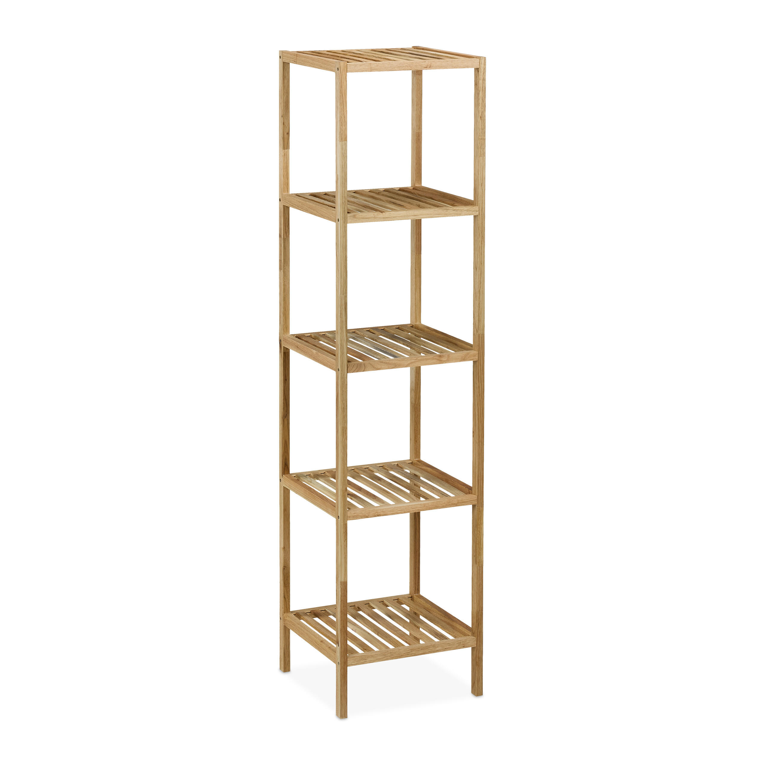 BADREGAL - Hellbraun, Holz (35.5/146/35.5cm) - Relaxdays