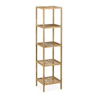 BADREGAL - Hellbraun, Holz (35.5/146/35.5cm) - Relaxdays