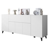 SIDEBOARD Phuket 180 - Schwarz/Weiß, Holzwerkstoff/Kunststoff (180/76/38cm) - MIRJAN24