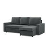 ECKSOFA MIT SCHLAFFUNKTION NEO, Dunkelgrau - Grau, Textil (231/140cm) - Mebligo