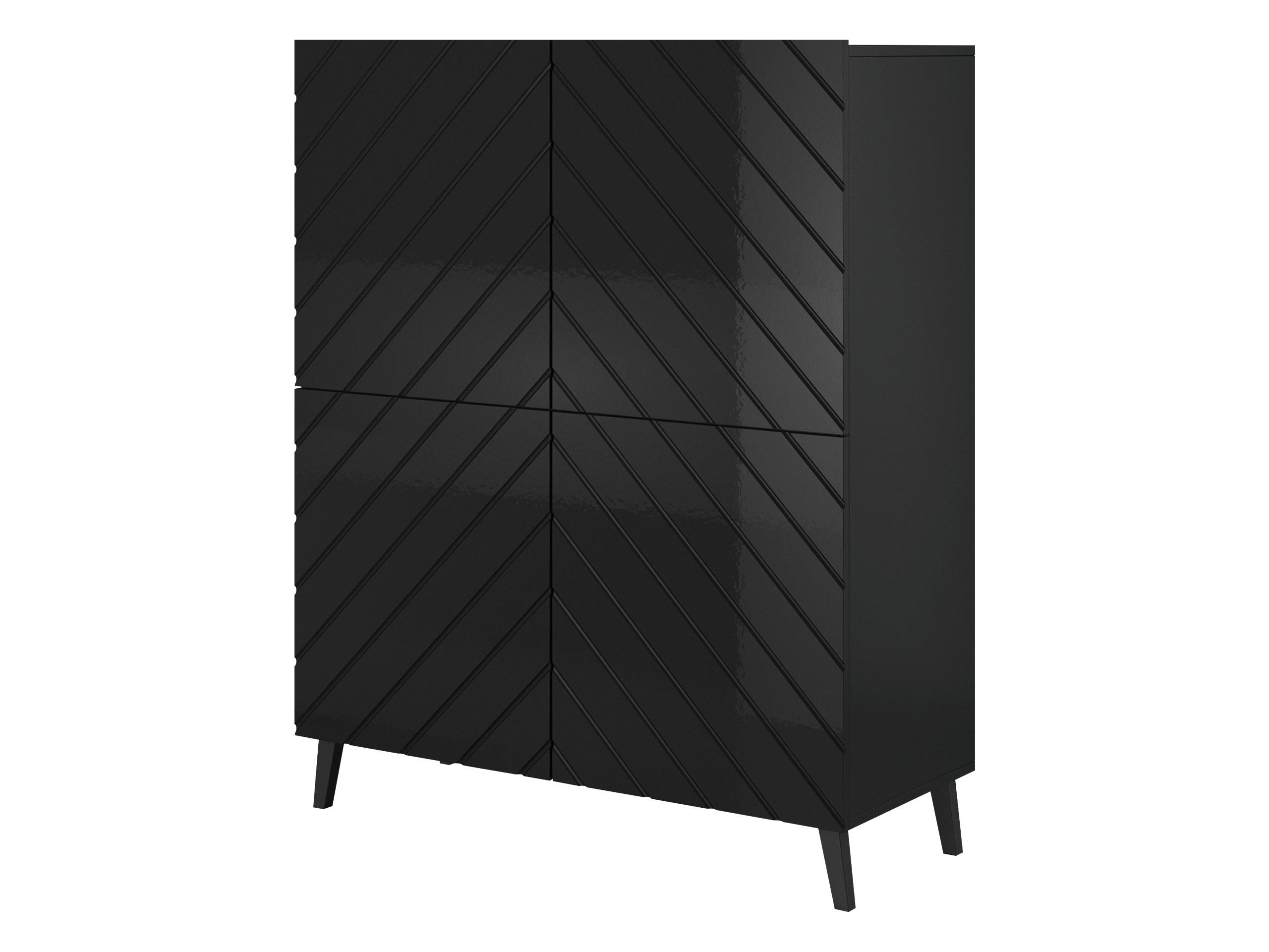 Mirjan24 Kommode Weiß, Weiß Hochglanz 101x122x40 cm