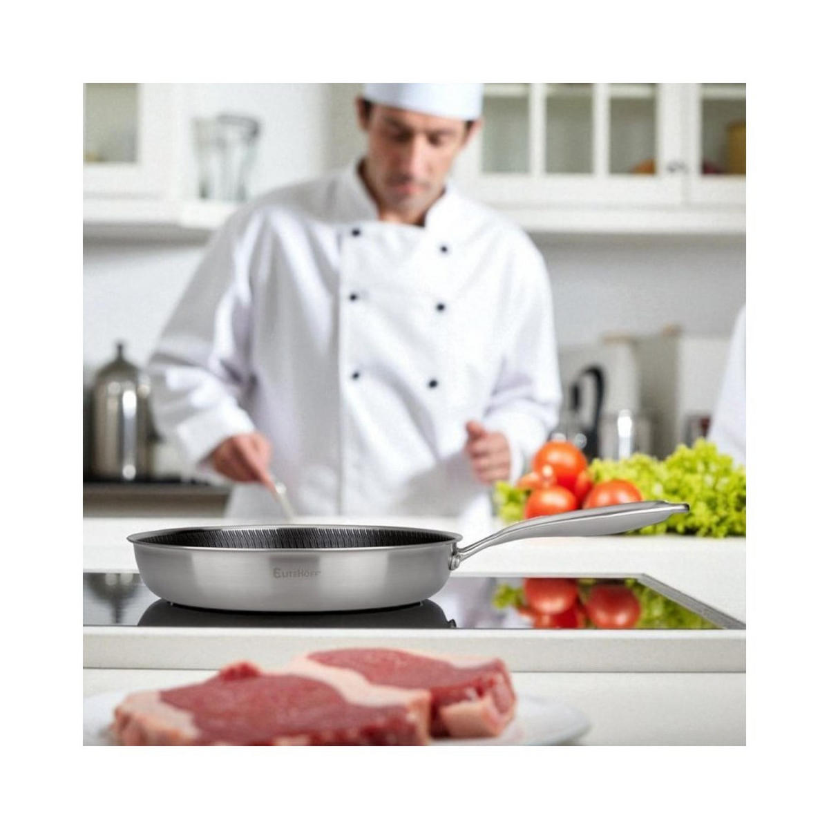 BRATPFANNE 62958 - Silberfarben, Metall (24cm) - Elitehoff