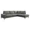 ECKSOFA Flavio Bis, Seite: Rechts - L4+L2F+R3F - Schwarz/Grau, Holz/Textil (285/214cm) - MIRJAN24