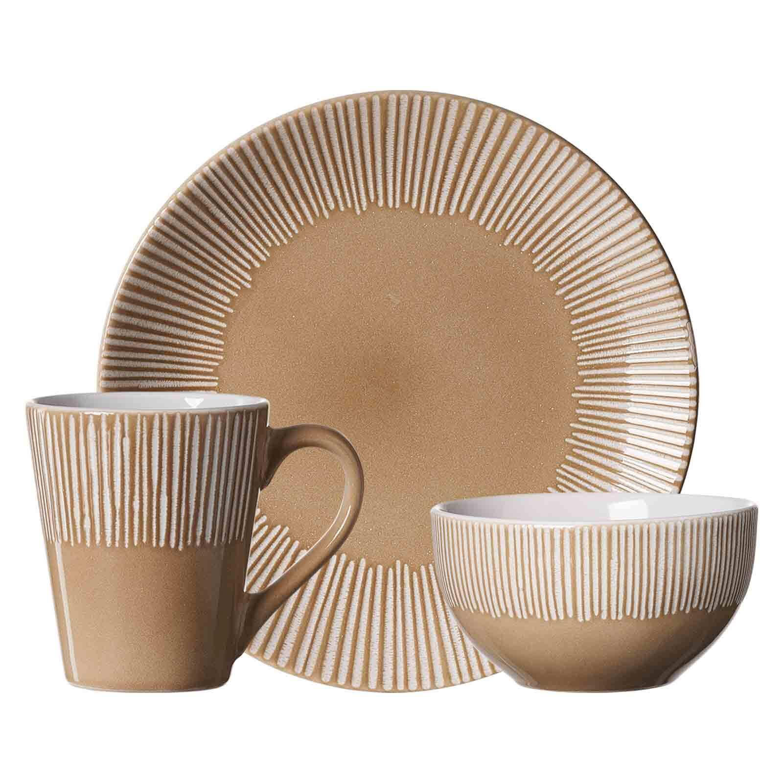 FRÜHSTÜCKS-SET Banda Beige 18er Set - Beige, Keramik (1/1/1cm) - Ritzenhoff Breker